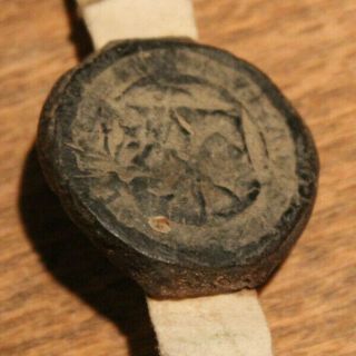 1524 medieval manuscript parchment document with one wax seal 2