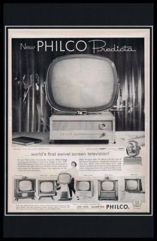 1958 Philco Predicta Tv Framed 11x17 Vintage Advertising Poster