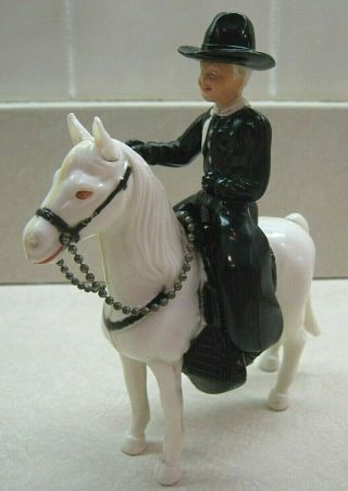 Vintage Hopalong Cassidy Cowboy On Horse Topper Plastic Model Toy Top