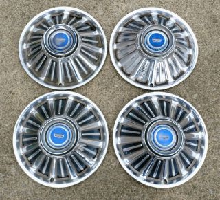 1967 67 Ford Fairlane Galaxie 14 " Hubcaps Wheel Covers Center Caps Vintage