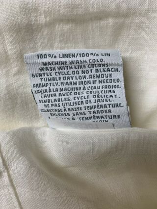 Restoration Hardware Vintage Washed Linen Shower Curtain IVORY $119 5