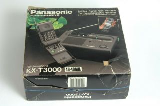 Panasonic Easa - Phone Flip Folding Pocket Cordless Phone KX - T3000 Vtg. 7