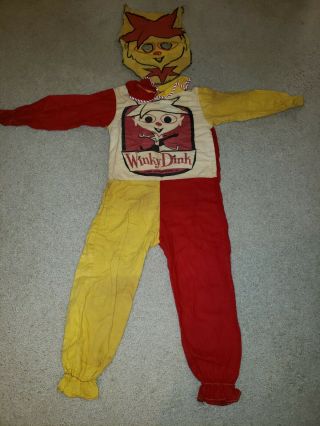 VINTAGE Winky Dink Halloween Costume with Mask - RARE 6