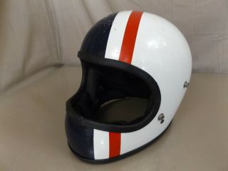 Vintage Full Face Motorcycle Racing Helmet Large Bell Fulmer Griffin Mchal ?