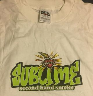 Sublime Rare Vintage Second Hand Smoke Shirt 1997 Nwot - Xl