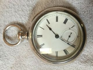 Illinois 18s Key Wind Pocket Watch In A Rare Keystone 6 Ounce Coin Silver Case