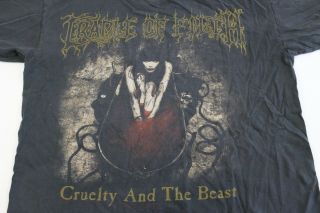 Vtg 1990s Cradle of Filth Concert Tour T - Shirt XL english metal rock band 2