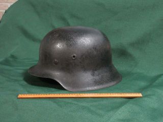 Vintage Wwii German Helmet W/ Liner Band & Name Pflug