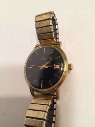 Vintage Bucherer 25 Jewel Automatic Date Swiss Gold Plated Watch Model 534 P 2