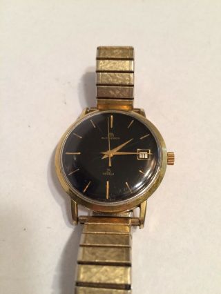 Vintage Bucherer 25 Jewel Automatic Date Swiss Gold Plated Watch Model 534 P 3
