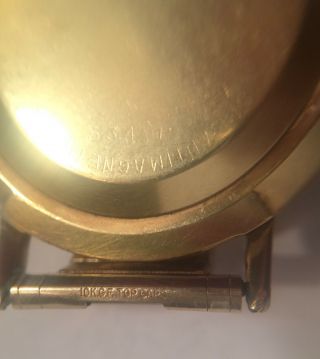 Vintage Bucherer 25 Jewel Automatic Date Swiss Gold Plated Watch Model 534 P 6