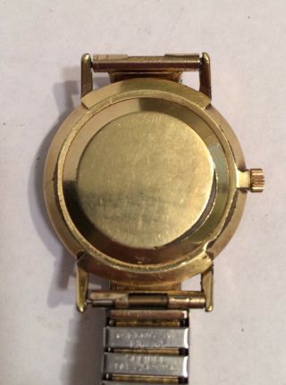 Vintage Bucherer 25 Jewel Automatic Date Swiss Gold Plated Watch Model 534 P 7