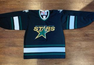 Dallas Stars Vintage Ccm Hockey Jersey Mens Medium Stitched Rare 90s Nhl