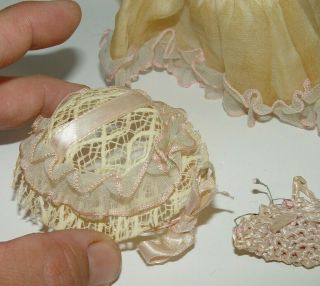 Old Vintage Vogue Ginny Doll White Dress Hat Purse Under Whites Outfit 22 2