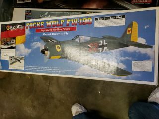 Vintage Rc Balsa Plane Kit Arf Great Planes Focke Wulf Fw - 190 Rare