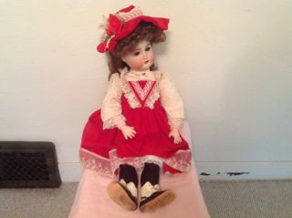 Antique K & R,  Simon Halbig 30 Inch Doll,  Marked 76