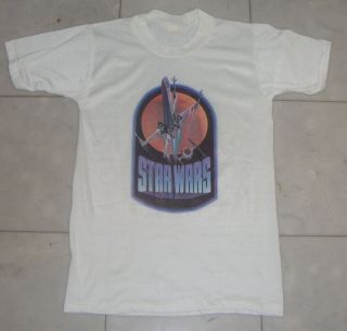 Rare - Vintage 1976 Cast And Crew Star Wars X - Wing T - Shirt - M - Usa