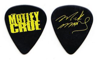 Vintage Motley Crue Mick Mars Signature Black/yellow Guitar Pick - 1994 Tour