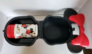 Vintage Disney Minnie Mouse Head Lunch Box With Thermos Aladdin Company RARE 3