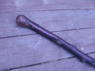 Antique Vintage Wood Wooden Shillelagh Walking Stick Cane Irish Celtic Rare 4