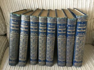A Bible Commentary For English Readers.  Ed Ellicott.  8 Vol Vintage Set.  1940s.