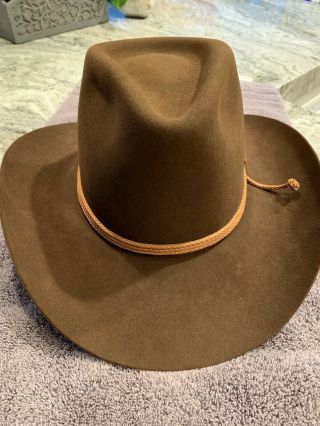 Vintage Resistol Brown Cowboy Hat Western 7 1/4 Self Conforming