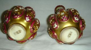 ANTIQUE PAIR ZSOLNAY PEC ' S RETICULATED 6 INCHES TALL VASE ' S PERSIAN INFLUENCES 6