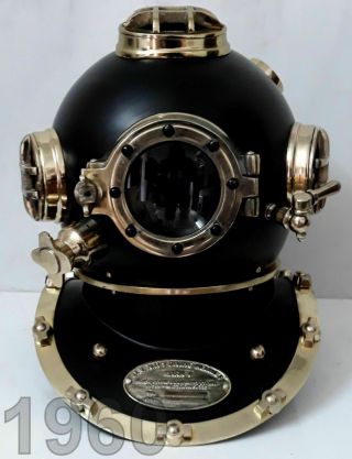 Us Navy Mark V Antique Scuba Sca 18 " Divers Diving Helmet Deep Sea Marine Style