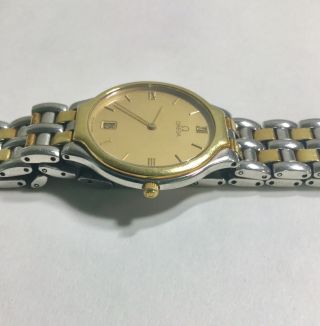 Vintage Omega 18k & Stainless Ref 1449/432 Quartz Wristwatch Running 31mm 3