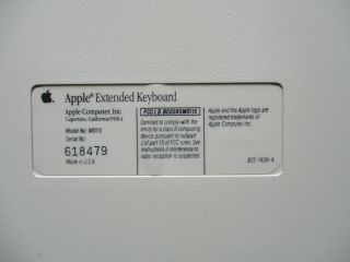 Vintage Apple M0115 Extended Macintosh Desktop Computer Keyboard AS - IS 6