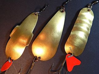 3 Prototypes For Vintage Abu Record Torso,  Island & Atom Spoon Lures - Unfinished