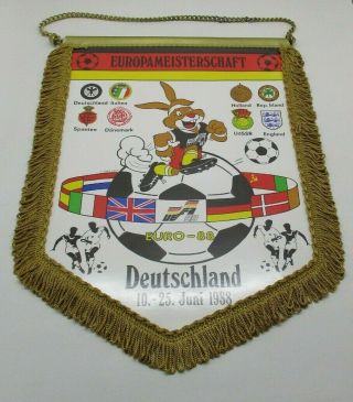 Very Rare Vintage Germany Deutschland 1988 Uefa European Championships Pennant