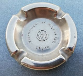 Vintage Metal Vw Volkswagen Advertising Ashtray Very Rare