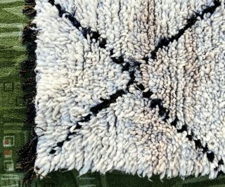 Vintage Beni Ourain Moroccan Handmade Rug Azilal Berber Carpet 2 ' x 6 ' Tribal 4
