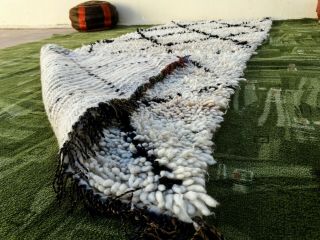 Vintage Beni Ourain Moroccan Handmade Rug Azilal Berber Carpet 2 ' x 6 ' Tribal 5