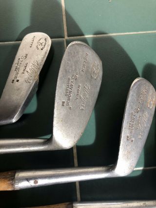 Antique Hickory Golf Clubs A Set Of FH Ayres Staynorus Irons Play Set X4 Lovely 6