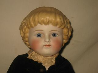 Antique Unmarked German 22.  5 " Parian Bisque Shoulder Head Doll Mp24