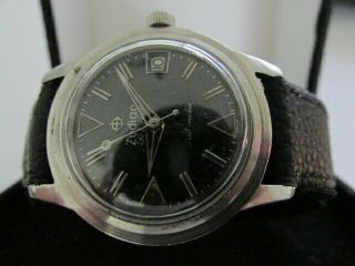 Rare Vintage Zodiac Sea Wolf Date Stainless Automatic Men 