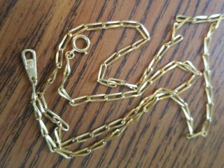 Vintage 18k Gold Link Chain Necklace 16 Inches 4.  5 Grams