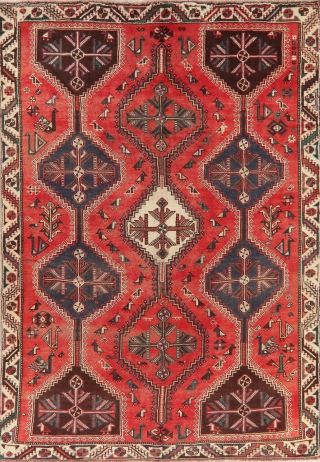 Antique Geometric Tribal South - West Abadeh Lori Area Rug Oriental Hand - Made 6x9
