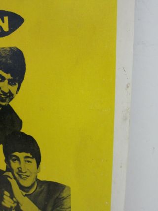THE BEATLES Vintage Silkscreen Concert Poster Aug 23 1966 Shea Stadium 14x22 4