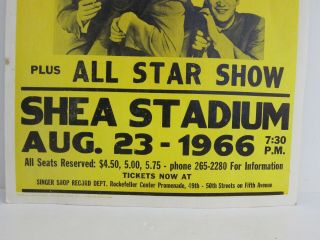 THE BEATLES Vintage Silkscreen Concert Poster Aug 23 1966 Shea Stadium 14x22 8