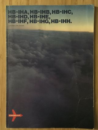 Swissair Airlines Dc 10 Promo Brochure Folder 1975 Vintage
