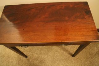 Antique Regency Fold Over Tea Table Occasional Side Table With 2 Draws