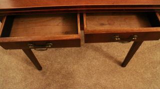Antique Regency Fold Over Tea Table Occasional Side Table with 2 draws 7
