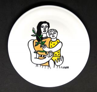 Fernand Leger France Rare Musee Plate Mother & Child Apilco French Artist Biot