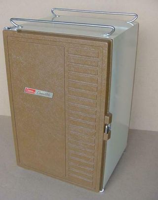 Vintage Coleman Upright Convertible Cooler Refrigerator Ice Chest Camping Rv