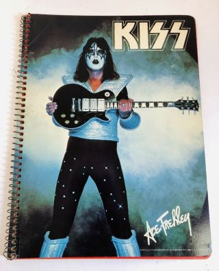 Kiss Ace Frehley Notebook 1978 Aucoin Vintage Red Insert Rare