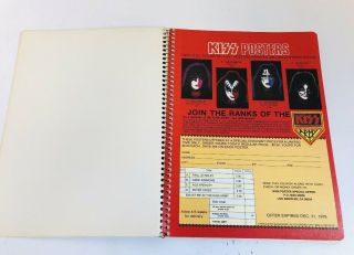 Kiss Ace Frehley Notebook 1978 Aucoin Vintage Red Insert Rare 3