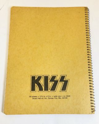 Kiss Ace Frehley Notebook 1978 Aucoin Vintage Red Insert Rare 4